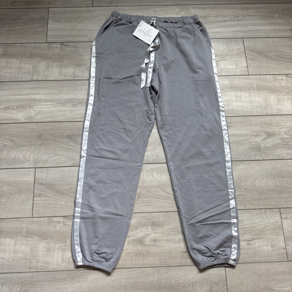 PJ Harlow Matching pajama Set Izzy Top Blair Pants Satin Trim Pockets Sleepwear - Picture 10 of 16